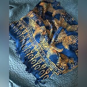 Blue and Yellow Patterned Beach Wrap